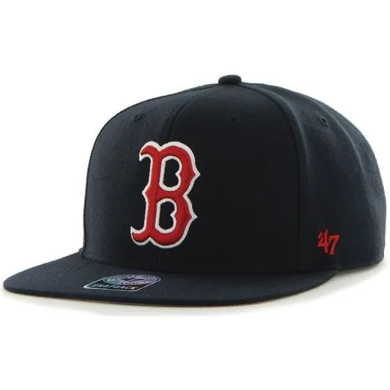 czapki-plana-granatowy-snapback-boston-red-sox-mlb-47-brand