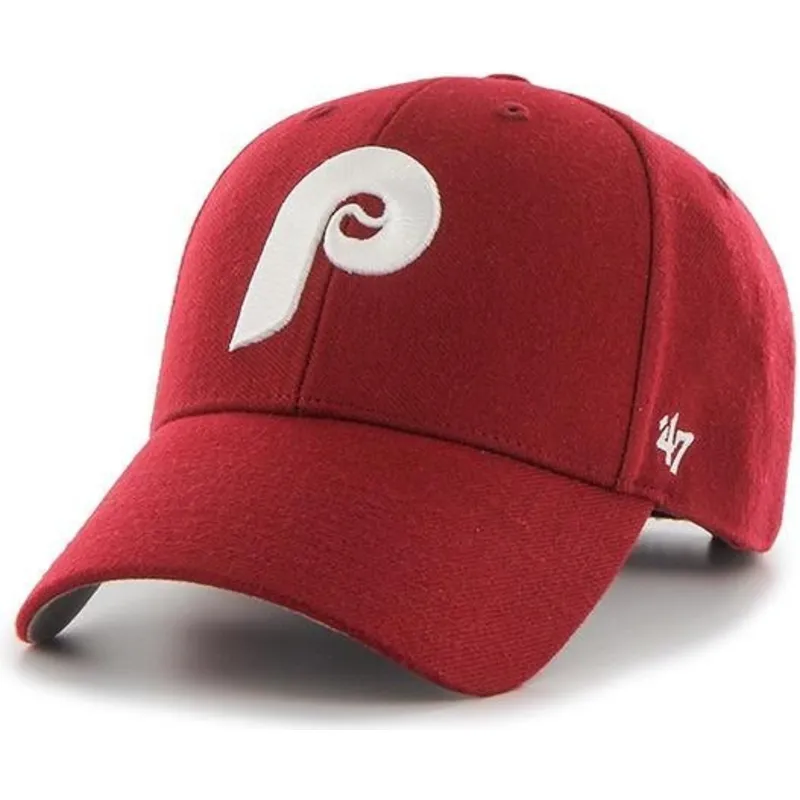 czapki-curva-czerwony-tasma-regulowana-clasico-philadelphia-phillies-mlb-47-brand