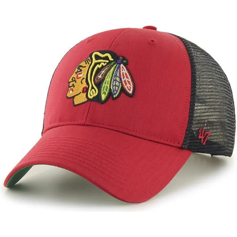 czapki-curva-czerwony-snapback-chicago-blackhawks-nhl-47-brand