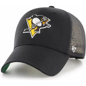 Czapka trucker czarna z logo Pittsburgh Penguins NHL MVP Branson 47 Brand
