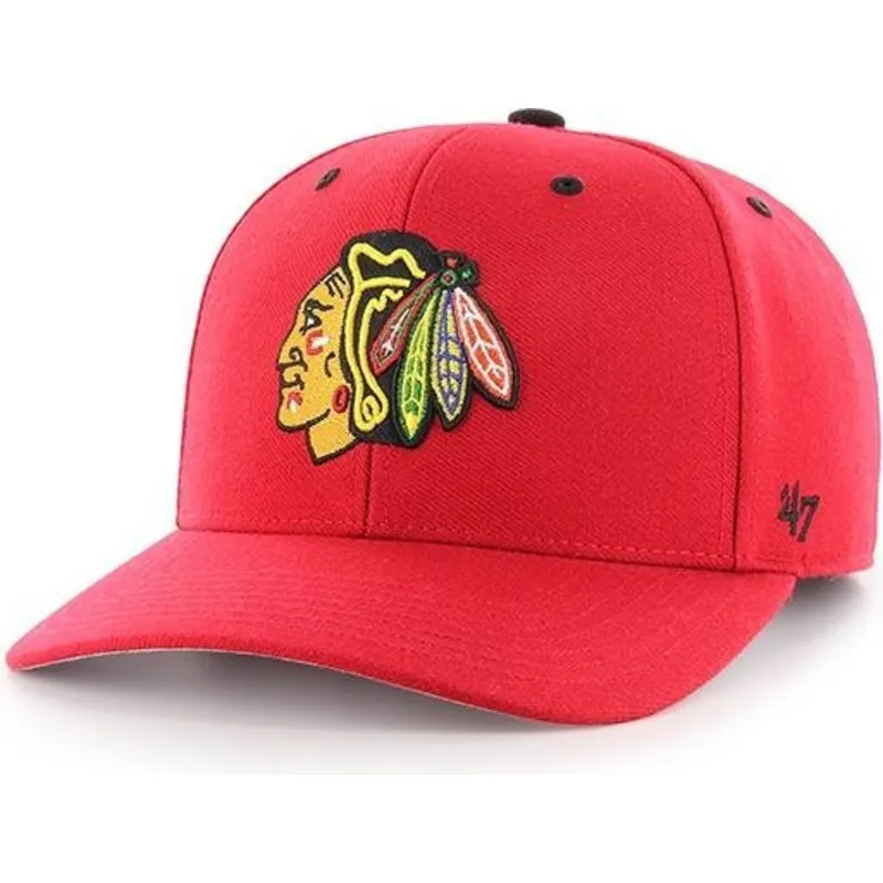 czapki-curva-czerwony-tasma-regulowana-chicago-blackhawks-nhl-47-brand