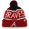 czapka-czerwona-i-ciemnoniebieska-z-pomponem-atlanta-braves-mlb-cuff-knit-calgary-47-brand