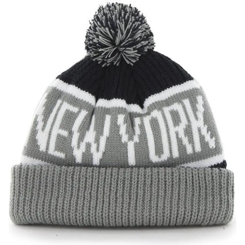 czapki-pompon-szary-new-york-yankees-mlb-47-brand
