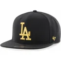 czapki-plana-czarny-snapback-oro-los-angeles-dodgers-mlb-47-brand