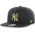czapki-plana-czarny-snapback-oro-new-york-yankees-mlb-47-brand