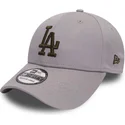 czapki-curva-szary-dopasowany-oro-39thirty-essential-los-angeles-dodgers-mlb-new-era