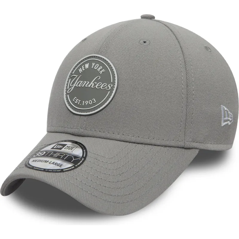 czapki-curva-szary-dopasowany-dla-dziecka-39thirty-stretch-rubber-emblem-new-york-yankees-mlb-new-era