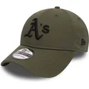 czapki-curva-zielony-dopasowany-negro-39thirty-league-essential-oakland-athletics-mlb-new-era