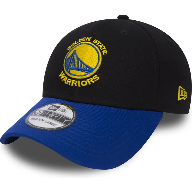 czapki-curva-czarny-dopasowany-39thirty-black-base-golden-state-warriors-nba-new-era