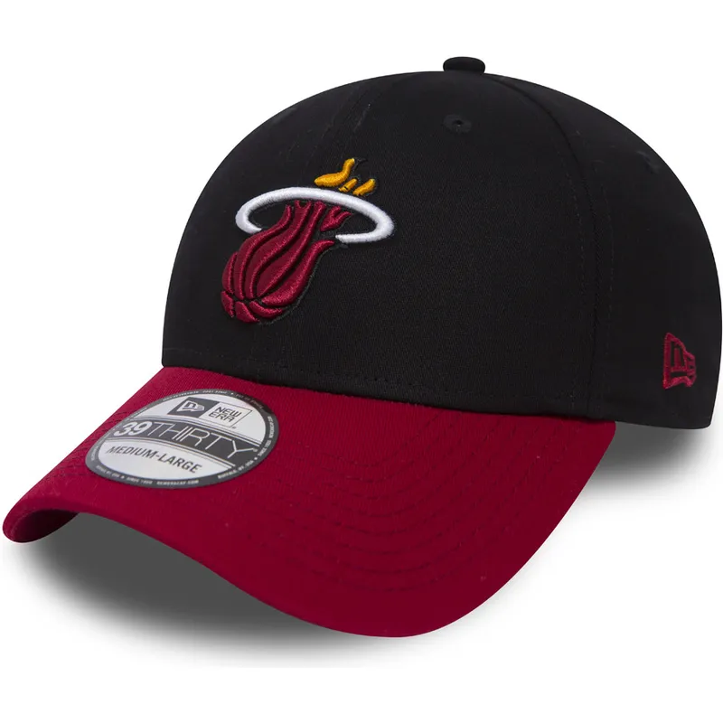 czapki-curva-czarny-dopasowany-39thirty-black-base-miami-heat-nba-new-era czapki-curva-czarny-dopasowany-39thirty-black-base-miami-heat-nba-new-era