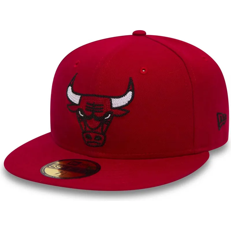 czapki-plana-czerwony-dopasowany-59fifty-chain-stitch-chicago-bulls-nba-new-era