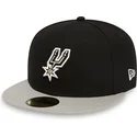 czapki-plana-czarny-dopasowany-59fifty-san-antonio-spurs-nba-new-era