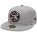 czapki-plana-szary-dopasowany-59fifty-heather-toronto-raptors-nba-new-era