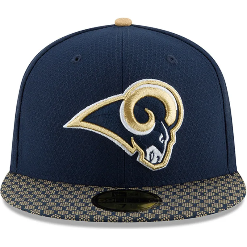 czapki-plana-niebieski-dopasowany-59fifty-sideline-los-angeles-rams-nfl-new-era