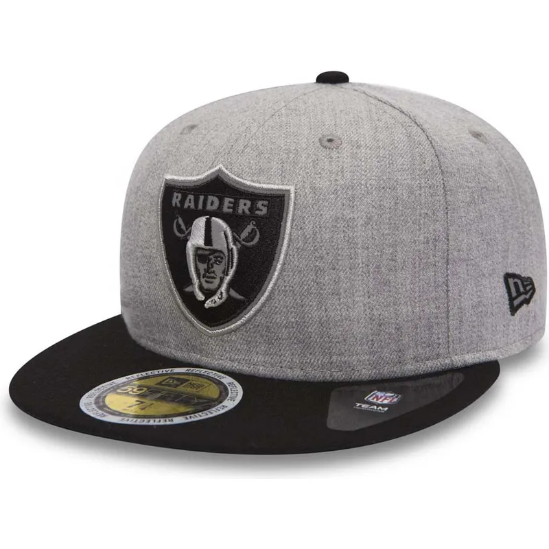 czapki-plana-szary-dopasowany-59fifty-reflective-heather-las-vegas-raiders-nfl-new-era