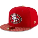 czapki-plana-czerwony-dopasowany-59fifty-sideline-san-francisco-49ers-nfl-new-era
