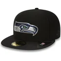 czapki-plana-czarny-dopasowany-59fifty-black-coll-seattle-seahawks-nfl-new-era