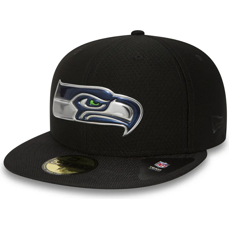 czapki-plana-czarny-dopasowany-59fifty-black-coll-seattle-seahawks-nfl-new-era