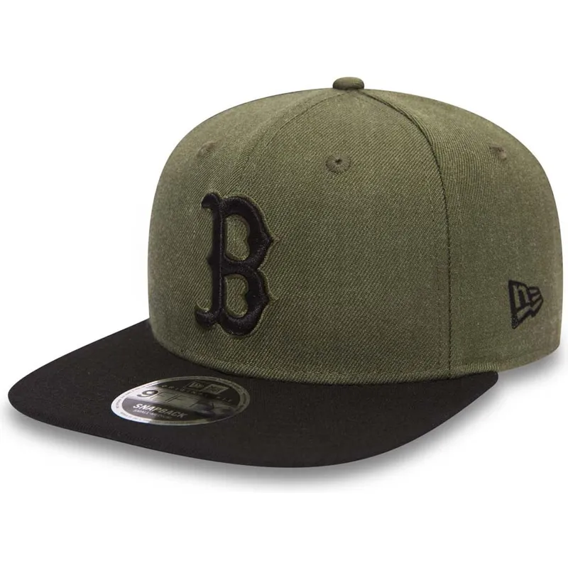czapki-plana-zielony-snapback-9fifty-seasonal-heather-boston-red-sox-mlb-new-era