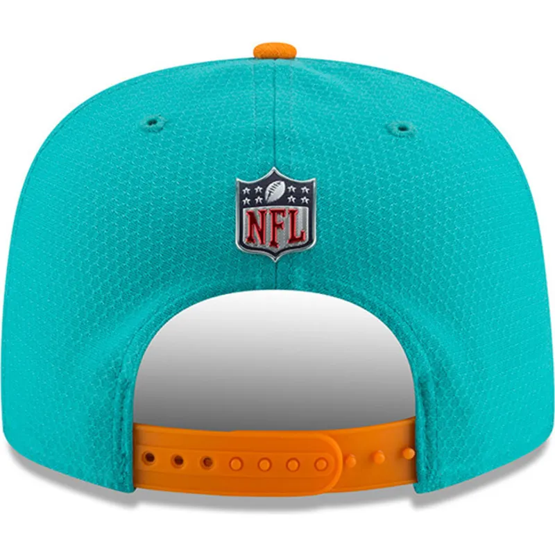 czapki-plana-niebieski-snapback-9fifty-sideline-miami-dolphins-nfl-new-era