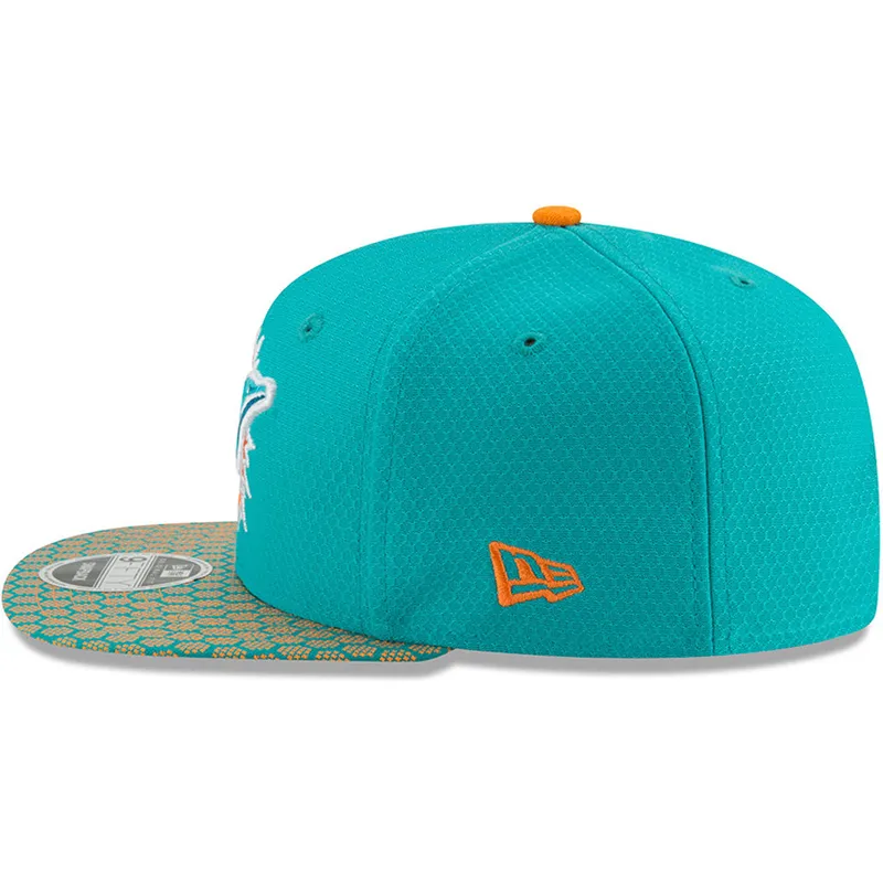 czapki-plana-niebieski-snapback-9fifty-sideline-miami-dolphins-nfl-new-era