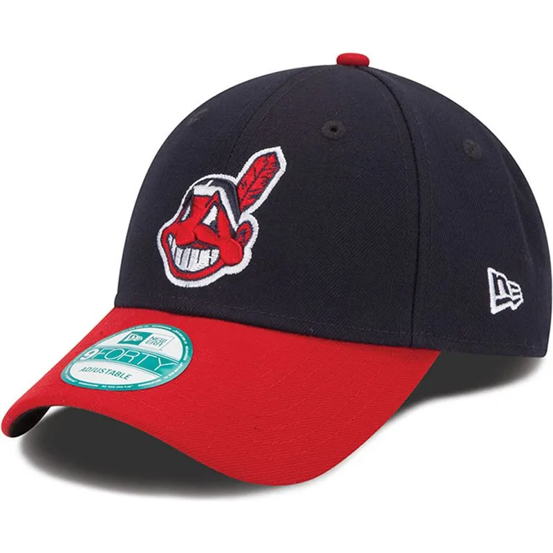czapki-curva-czarny-tasma-regulowana-9forty-the-league-cleveland-indians-mlb-new-era
