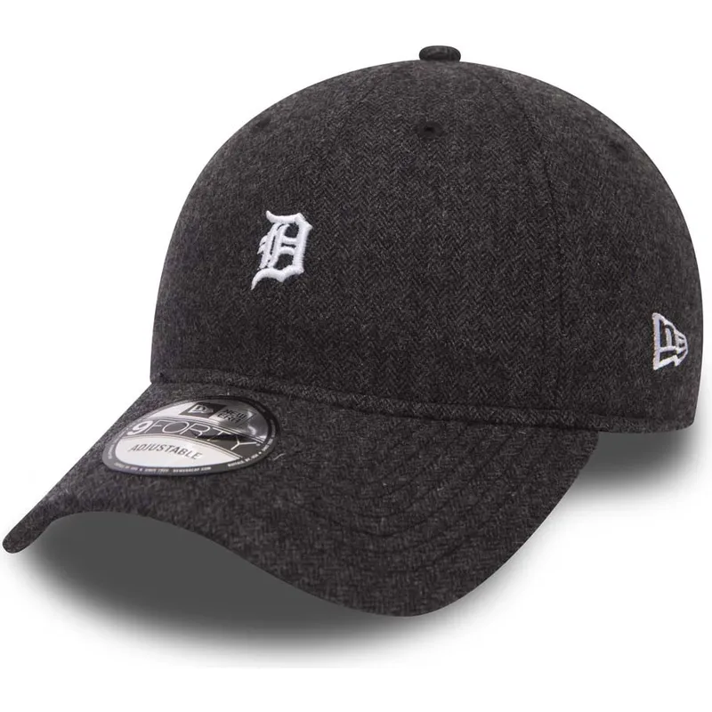 czapki-curva-czarny-tasma-regulowana-9forty-herringbone-detroit-tigers-mlb-new-era