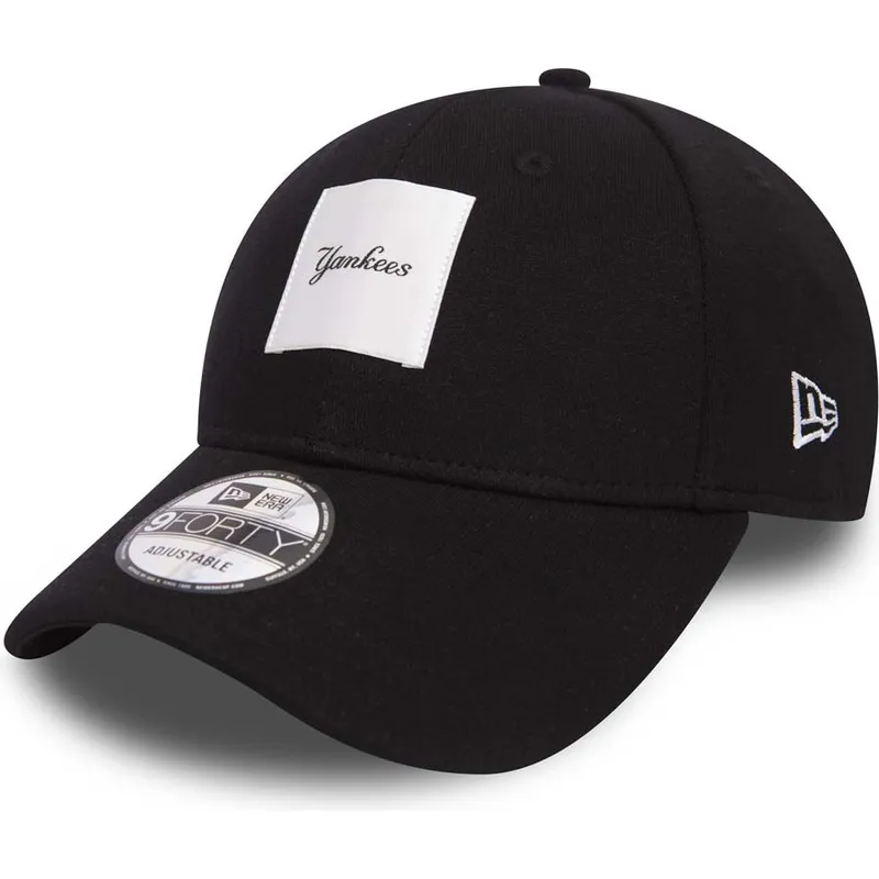 czapki-curva-czarny-tasma-regulowana-9forty-satin-patch-new-york-yankees-mlb-new-era