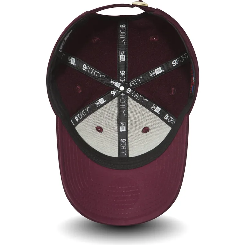 czapki-curva-czerwony-tasma-regulowana-granate-oro-9forty-melton-new-york-yankees-mlb-new-era