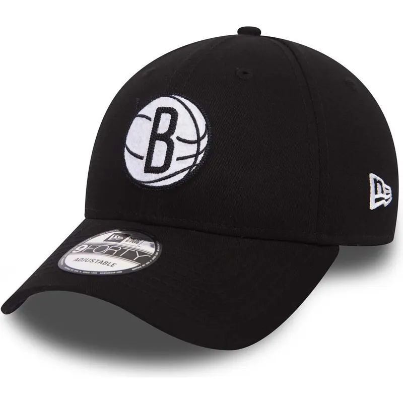czapki-curva-czarny-tasma-regulowana-9forty-felt-infill-brooklyn-nets-nba-new-era