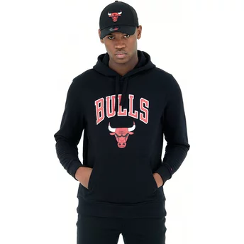 Bluza z kapturem czarna Pullover Hoody Chicago Bulls NBA New Era