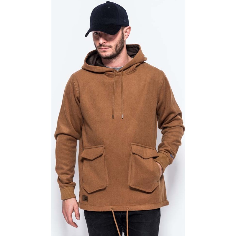 bluza-z-kapturem-brazowa-pullover-hoody-premium-classics-new-era