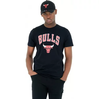 T- Shirt Krótki rękaw czarna Chicago Bulls NBA New Era