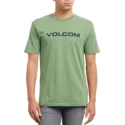 t-shirt-krotki-rekaw-zielona-crisp-euro-dark-kelly-volcom