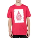 t-shirt-krotki-rekaw-czerwona-disruption-deep-red-volcom