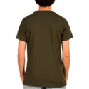 t-shirt-krotki-rekaw-zielona-weave-dark-green-volcom