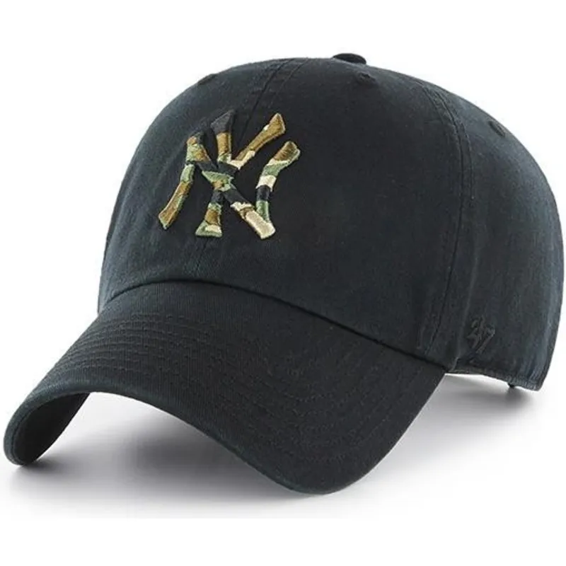 czapki-curva-czarny-tasma-regulowana-camuflaje-new-york-yankees-mlb-47-brand