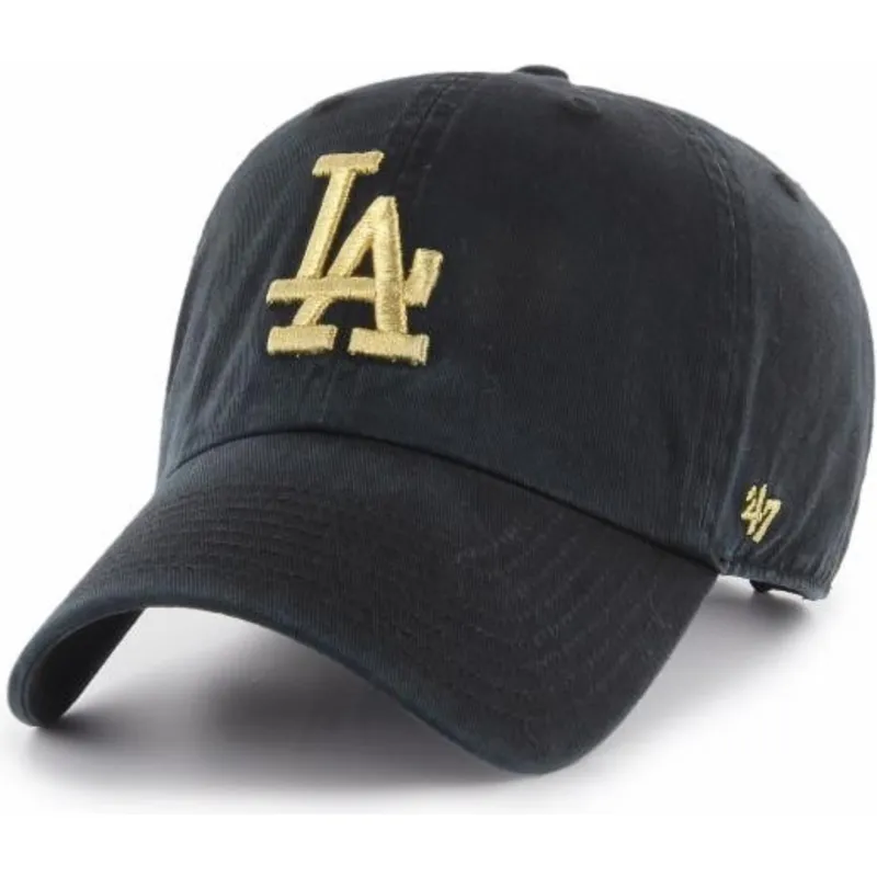 czapki-curva-czarny-tasma-regulowana-oro-los-angeles-dodgers-mlb-47-brand