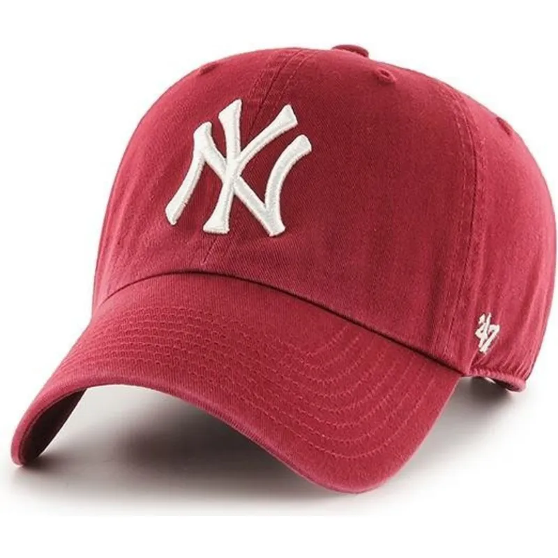 czapki-curva-czerwony-tasma-regulowana-cardenal-new-york-yankees-mlb-47-brand