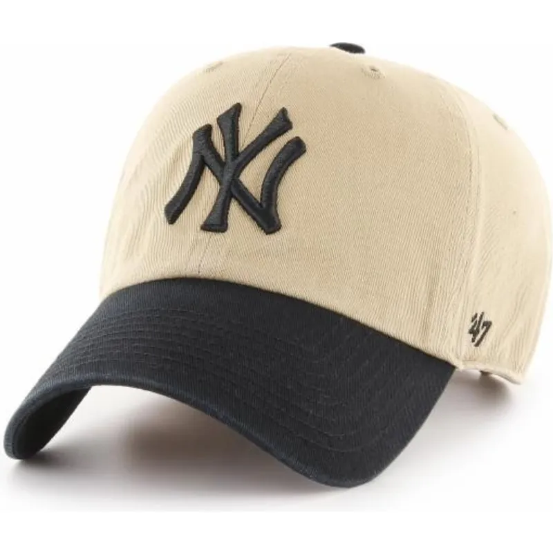 czapki-curva-bezowy-tasma-regulowana-negro-new-york-yankees-mlb-47-brand