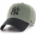 zielona-czapka-z-daszkiem-i-czarnym-logo-new-york-yankees-mlb-clean-up-two-tone-marki-47-brand