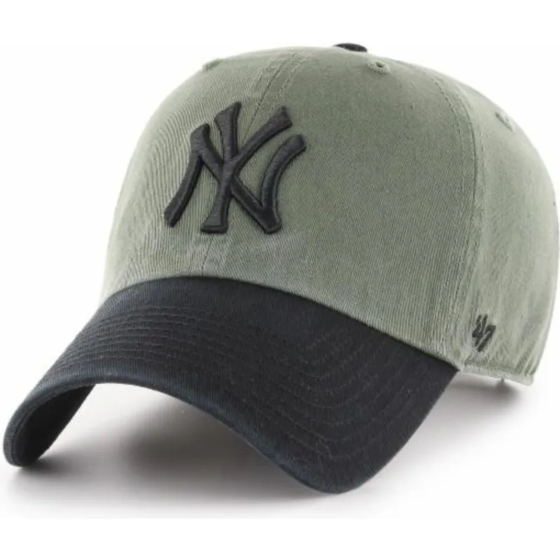 czapki-curva-zielony-tasma-regulowana-negro-new-york-yankees-mlb-47-brand
