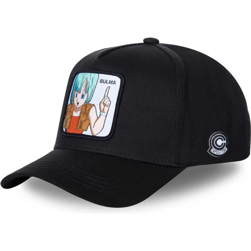 czapki-curva-czarny-snapback-bulma-dragon-ball-capslab