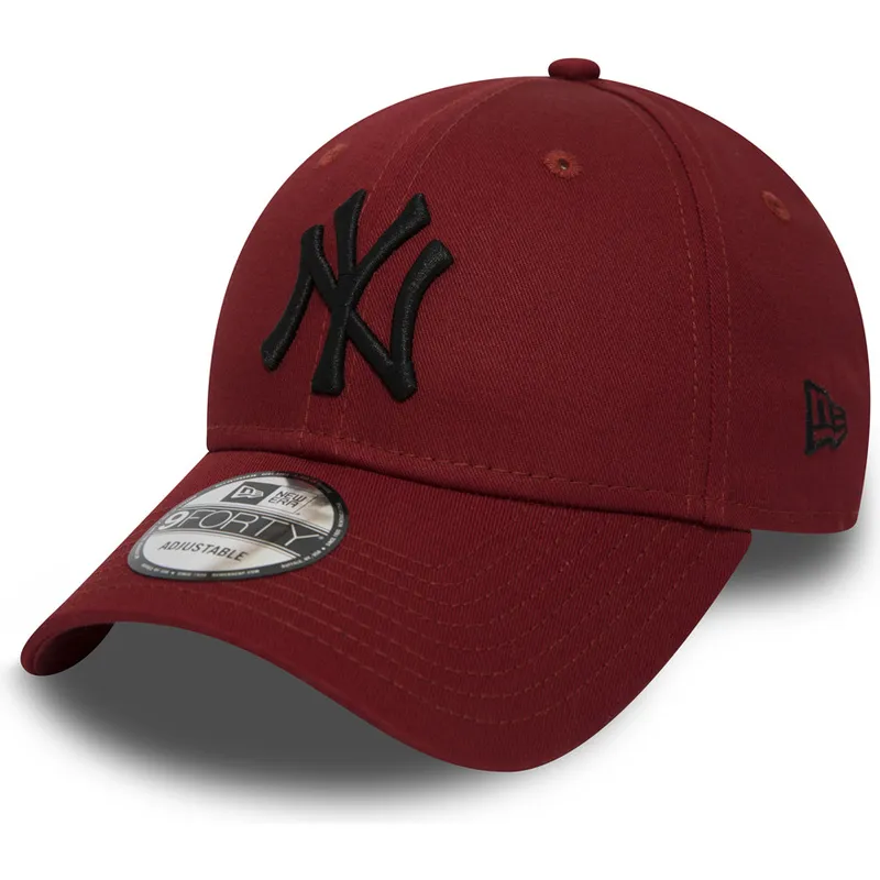 czapki-curva-czerwony-tasma-regulowana-negro-9forty-essential-new-york-yankees-mlb-new-era