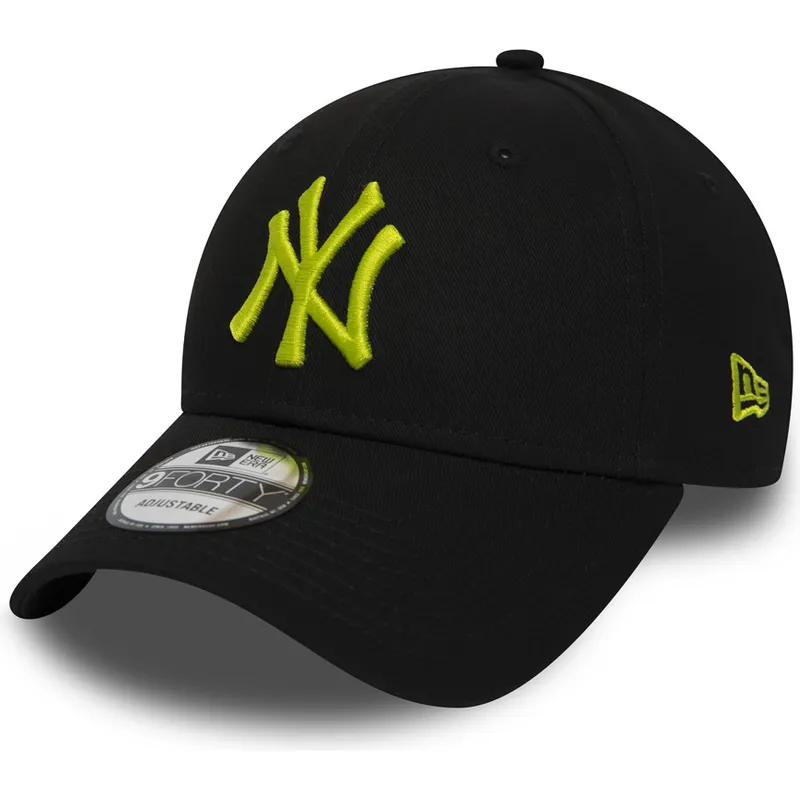 czarna-zakrzywiona-regulowana-czapka-z-zielonym-logo-9forty-essential-new-york-yankees-mlb-od-new-era