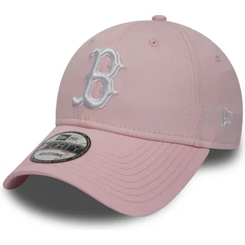 rozowa-czapka-z-zakrzywionym-daszkiem-9forty-essential-boston-red-sox-mlb-od-new-era-regulowana