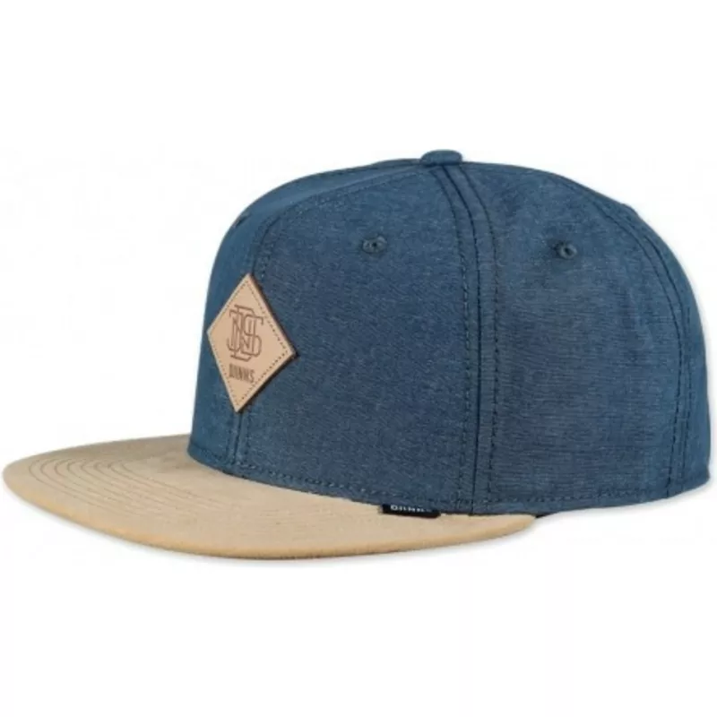 czapka-6-panel-niebieska-snapback-melange-twill-djinns
