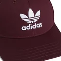 wyginieta-czapka-ciemno-czerwony-z-regulacja-trefoil-baseball-adidas
