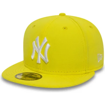 czapki-plana-zolty-dopasowany-59fifty-essential-new-york-yankees-mlb-new-era