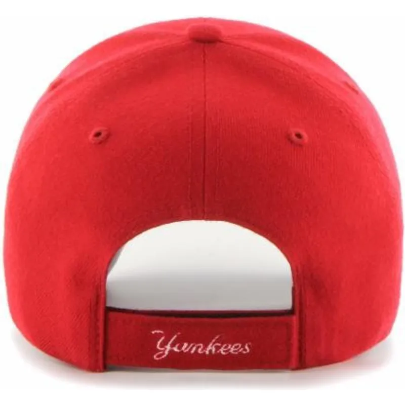 czapki-curva-czerwony-tasma-regulowana-dla-dziecka-mvp-new-york-yankees-mlb-47-brand
